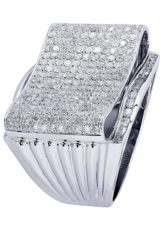 White Gold Mens Diamond Ring| 3.1 Carats| 18.39 Grams