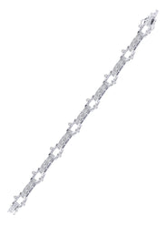 Mens Diamond Bracelet White Gold| 2.49 Carats| 22.11 Grams