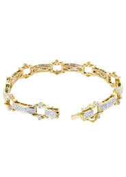 Mens Diamond Bracelet Yellow Gold| 2.29 Carats| 22.1 Grams
