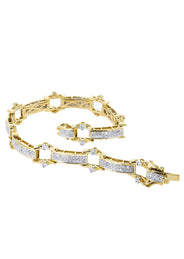 Mens Diamond Bracelet Yellow Gold| 2.29 Carats| 22.1 Grams