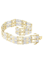 Mens Diamond Bracelet Yellow Gold| 2.73 Carats| 28.4 Grams