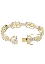Mens Diamond Bracelet Yellow Gold| 3.72 Carats| 25.42 Grams