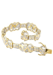 Mens Diamond Bracelet Yellow Gold| 3.72 Carats| 25.42 Grams