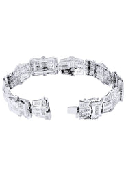 Mens Diamond Bracelet White Gold| 3.64 Carats| 31.39 Grams