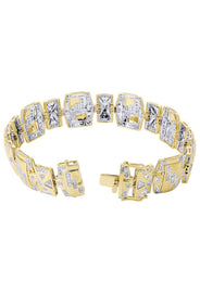 Mens Diamond Bracelet Yellow Gold| 3.16 Carats| 33.64 Grams