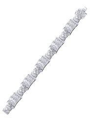 Mens Diamond Bracelet White Gold| 4.28 Carats| 32.37 Grams