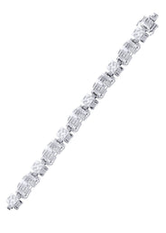 Mens Diamond Bracelet White Gold| 3.49 Carats| 33.95 Grams
