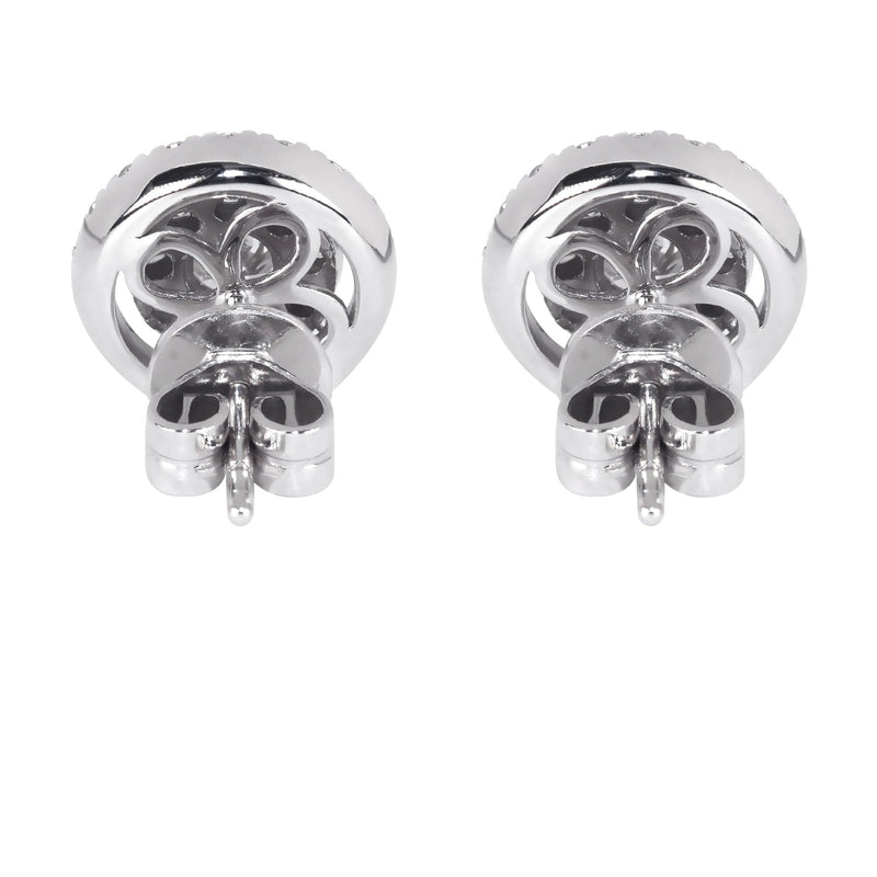 Mens Stud Diamond Earrings | 1.1 Carats 14K White Gold
