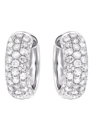 Mens Diamond Earrings | 2.36 Carats 14K White Gold