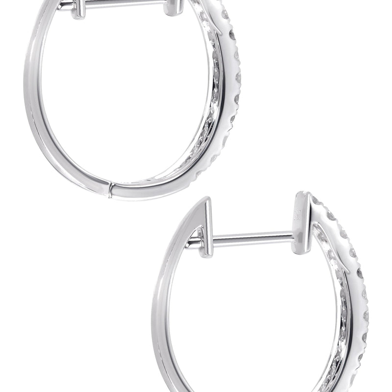 Mens Diamond Earrings | 2.36 Carats 14K White Gold