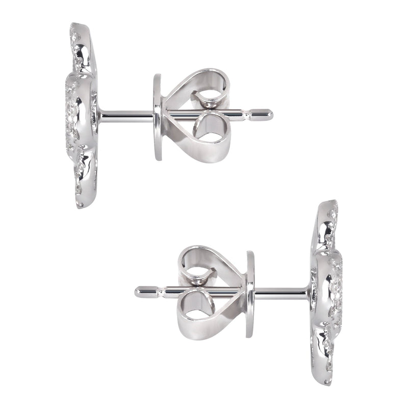 Mens Stud Diamond Earrings | 1.05 Carats 14K White Gold