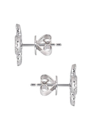 Mens Stud Diamond Earrings | 1.05 Carats 14K White Gold