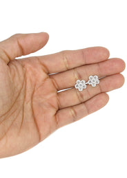 Mens Stud Diamond Earrings | 1.05 Carats 14K White Gold