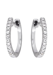 Mens Diamond Earrings | 0.25 Carats 14K White Gold