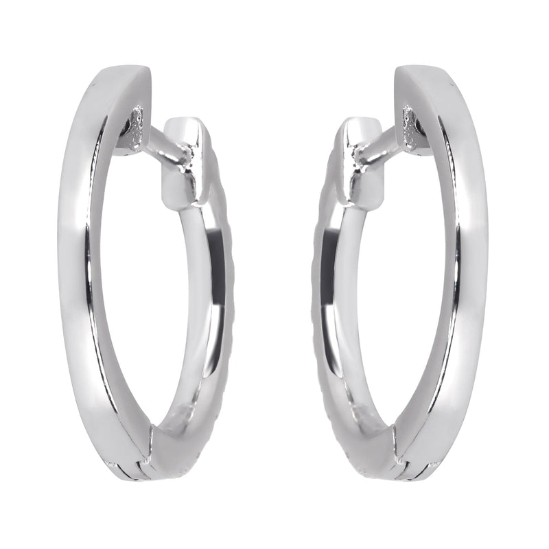 Mens Diamond Earrings | 0.25 Carats 14K White Gold