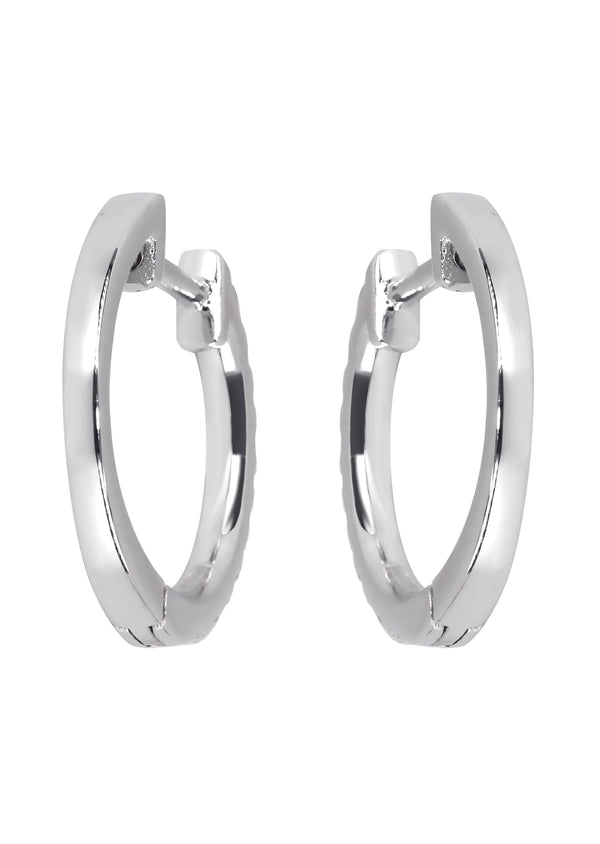 Mens Diamond Earrings | 0.25 Carats 14K White Gold