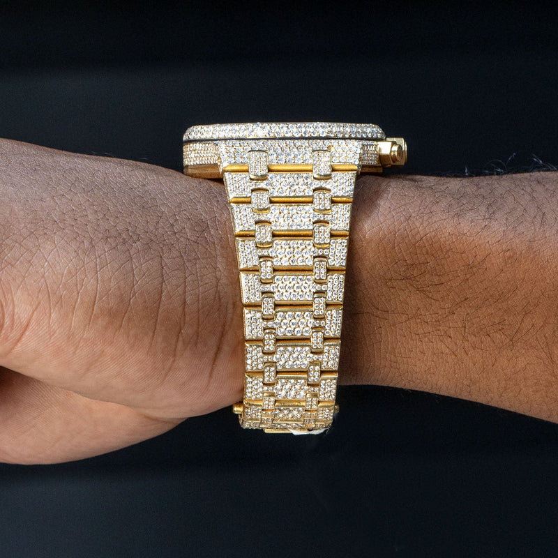 Audemars Piguet RoyalOak Chrono |  18K Gold Diamond Iced Out | 41 MM | 25 Carats