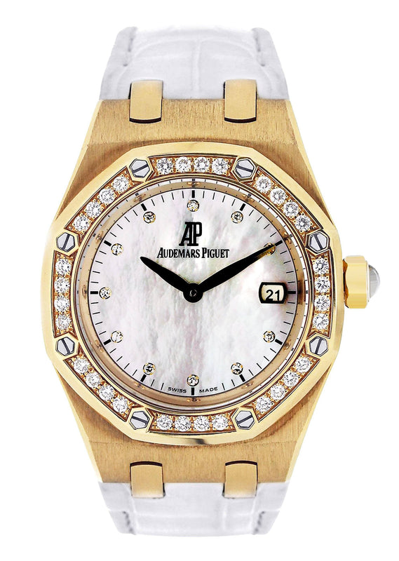 Audemars Piguet Royal Oak Watch For Women | 18K Yellow Gold | 33 Mm