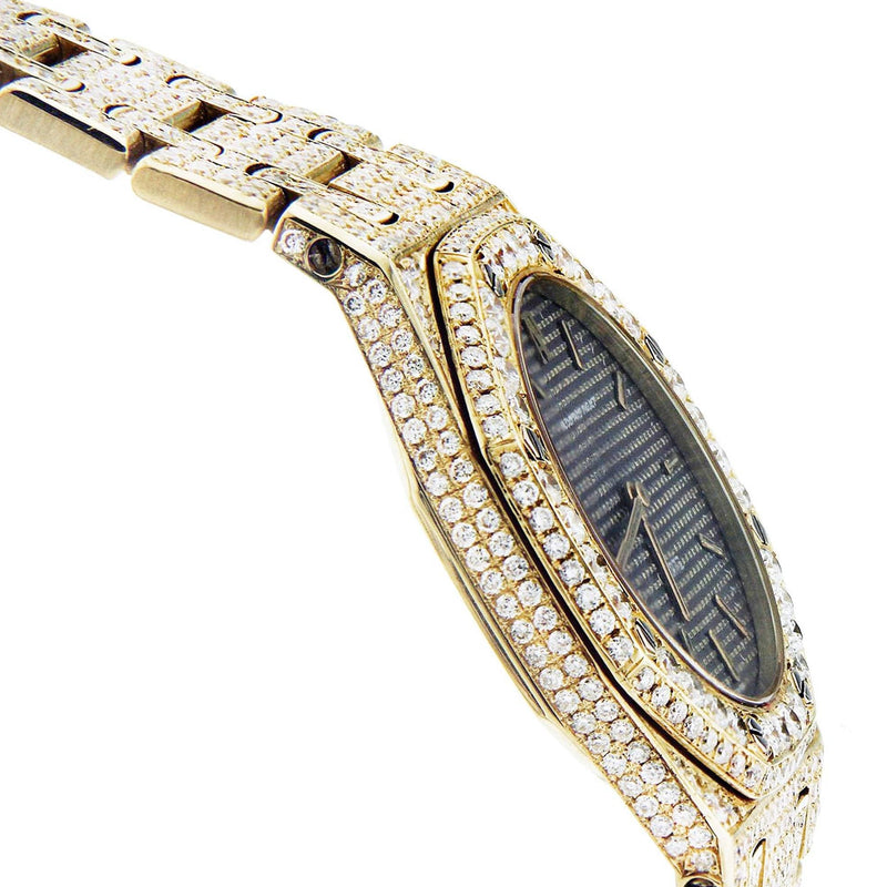 Diamond Audemars Piguet Royal Oak Watch For Women | 18K Yellow Gold | 33 Mm