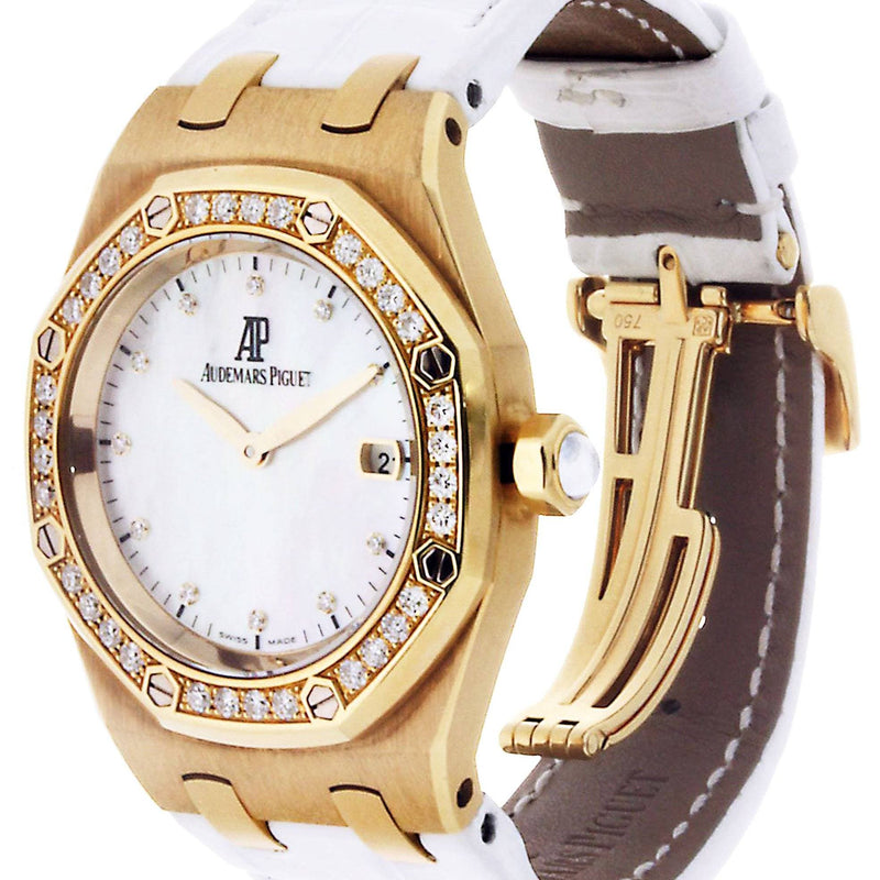 Audemars Piguet Royal Oak Watch For Women | 18K Yellow Gold | 33 Mm
