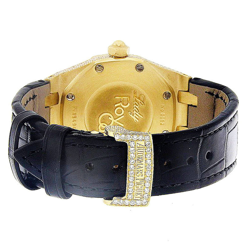 Diamond Audemars Piguet Royal Oak Watch For Women | 18K Yellow Gold | 33 Mm