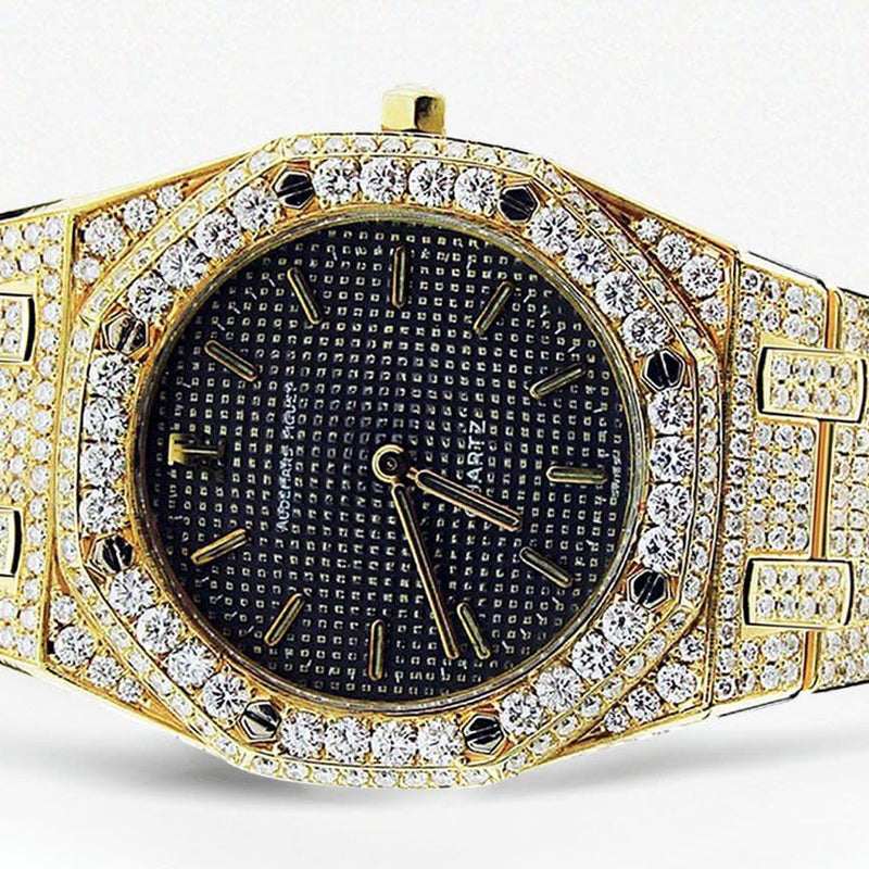 Diamond Audemars Piguet Royal Oak Watch For Women | 18K Yellow Gold | 33 Mm