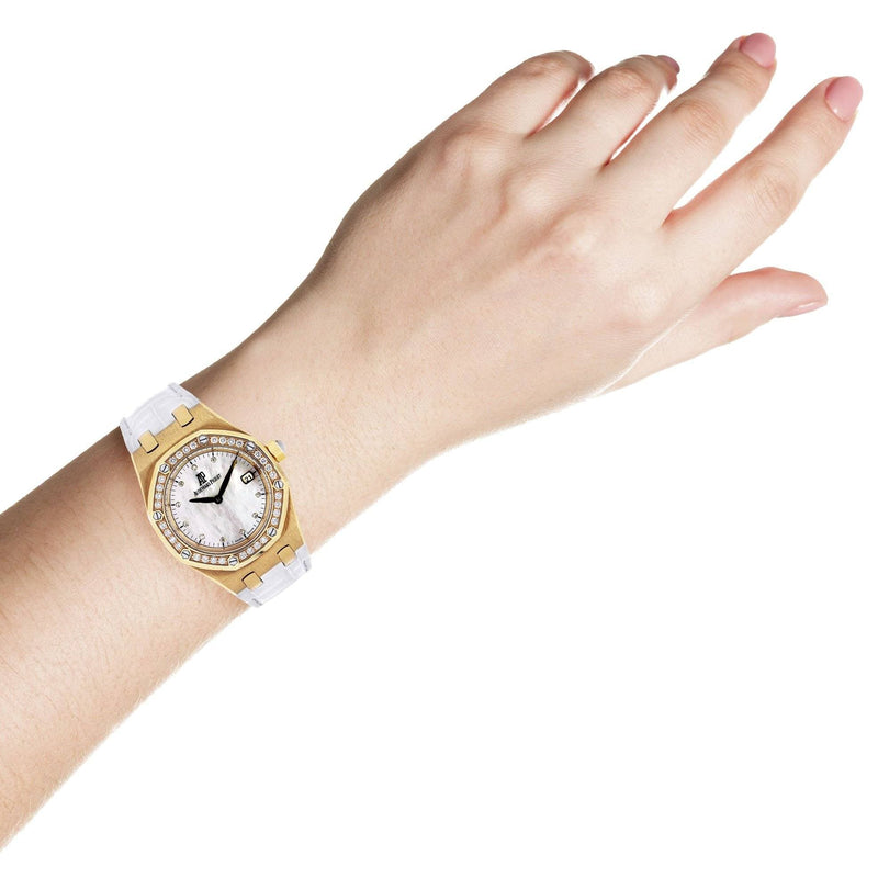 Audemars Piguet Royal Oak Watch For Women | 18K Yellow Gold | 33 Mm
