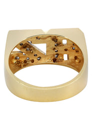 14K Diamond Initials Gold Name Ring | Style #88