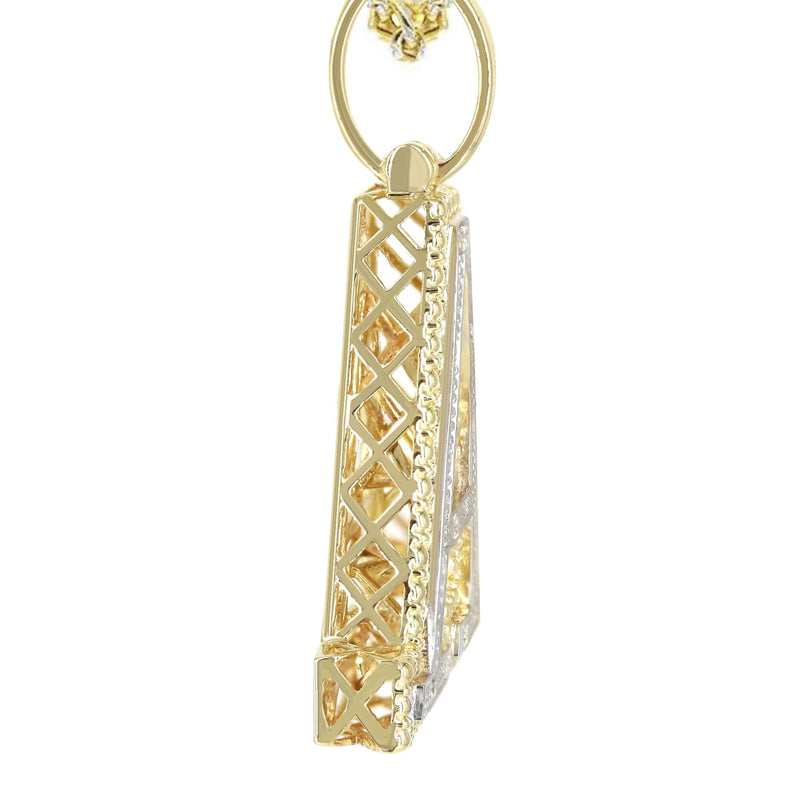 Diamond 10K Yellow Gold Letter "A" Necklace | Appx. 14 Grams