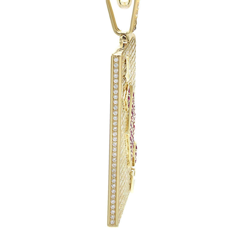 10K Yellow Gold Ace Of Spades Necklace | Appx. 24 Grams