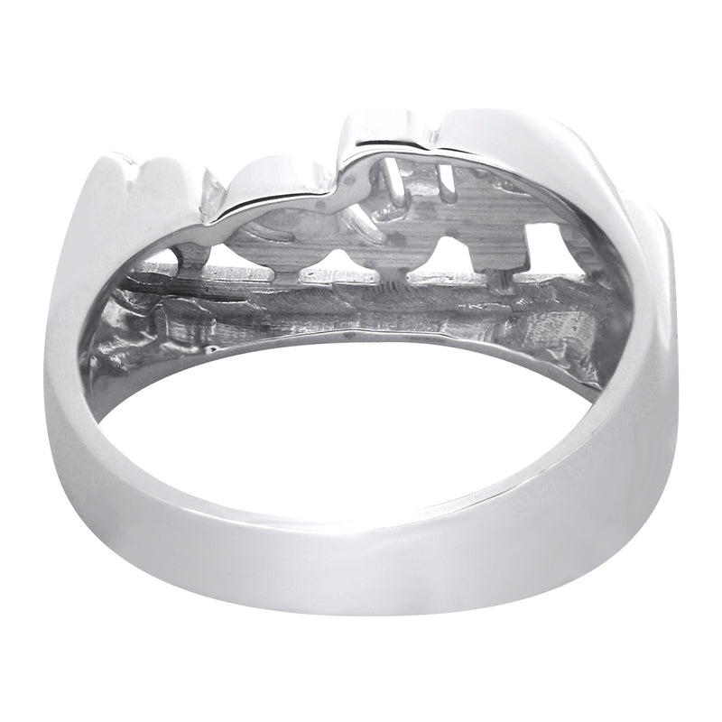 14K Diamond White Gold Name Ring | Appx. 3.6 Grams