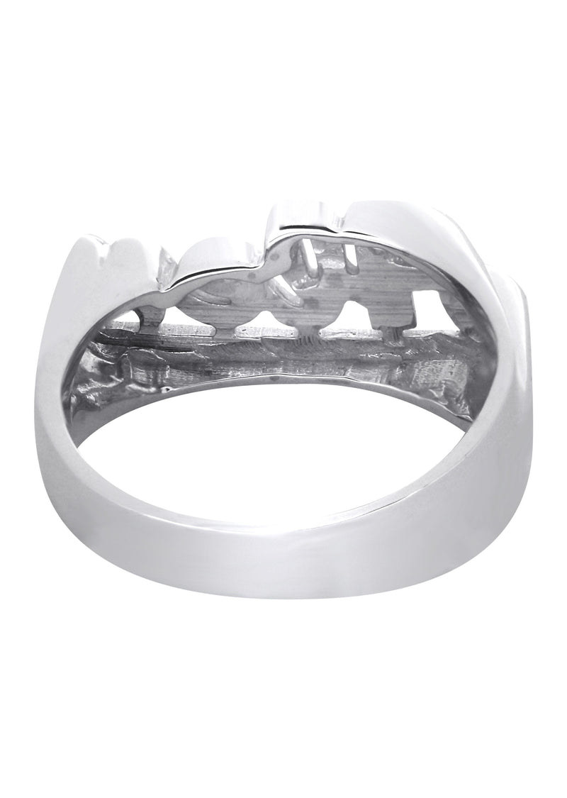 14K Diamond White Gold Name Ring | Appx. 3.6 Grams