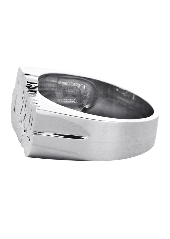 14K White Gold Name Ring | Appx. 9 Grams