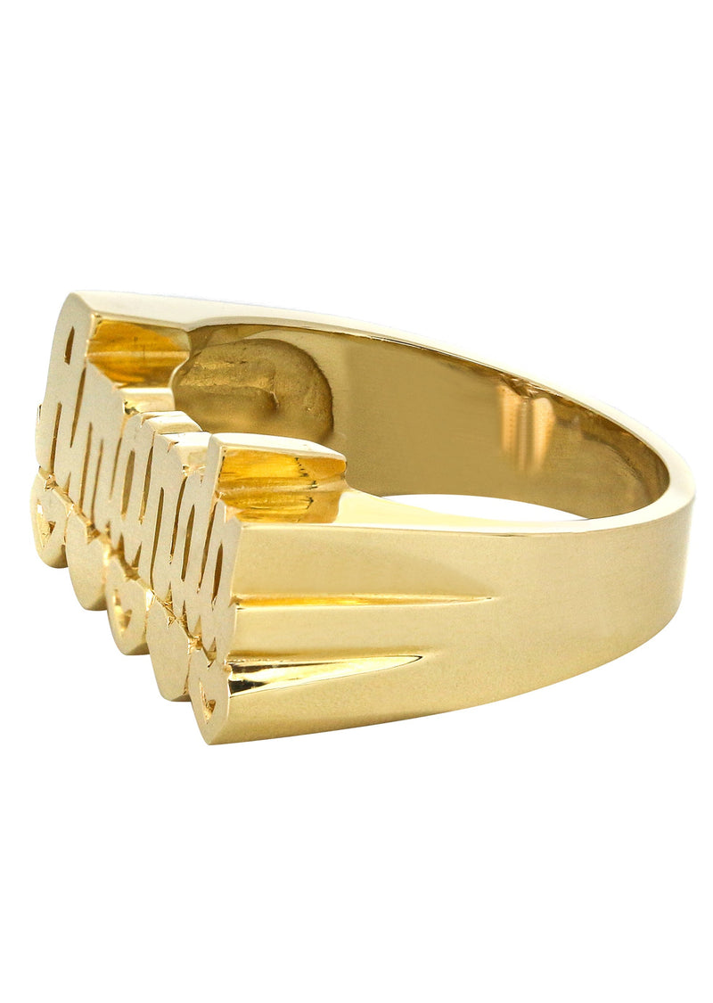14K Script Hearts Gold Name Ring | Appx. 6 Grams