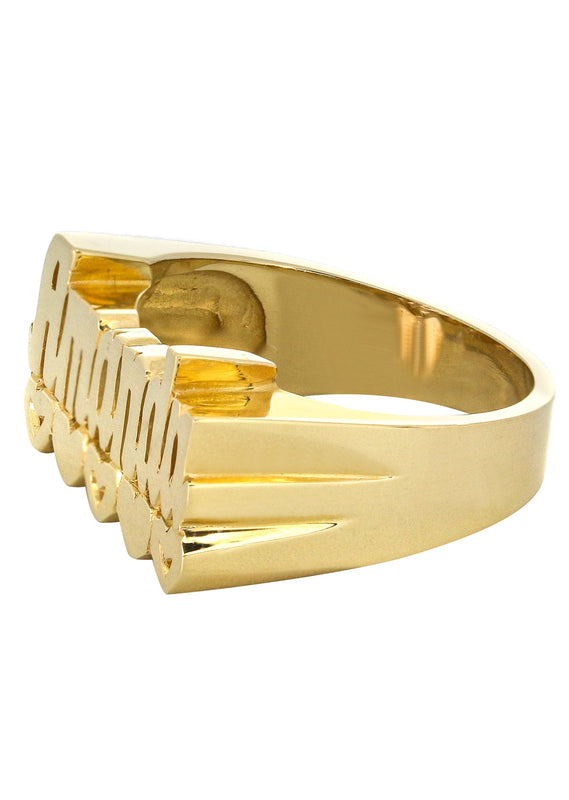 14K Script Hearts Gold Name Ring | Appx. 6 Grams