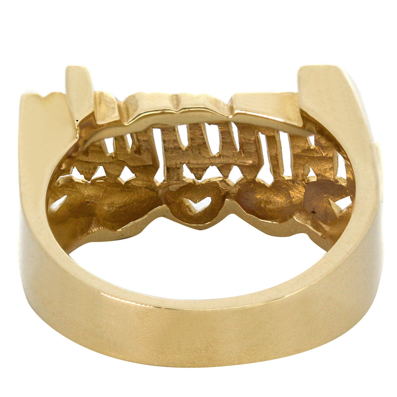 14K Script Hearts Gold Name Ring | Appx. 6 Grams