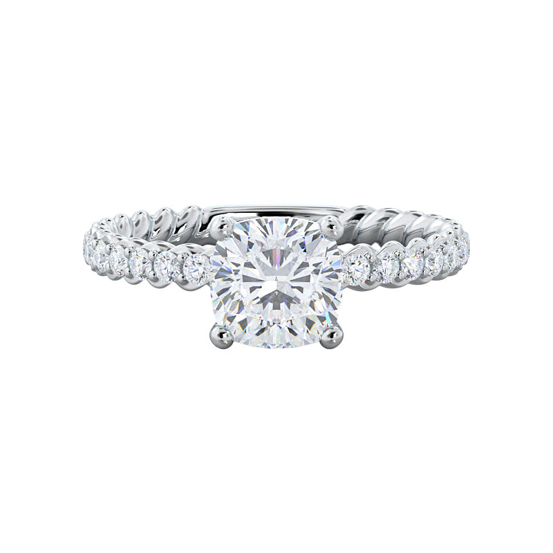Amelia 2ct Cushion engagement ring setting