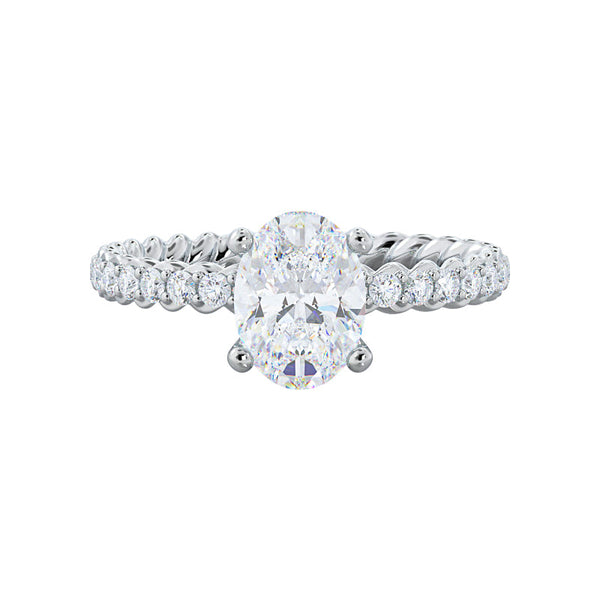 Amelia Oval — White Gold, front