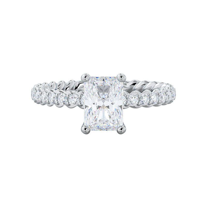 Amelia 2ct Radiant engagement ring setting