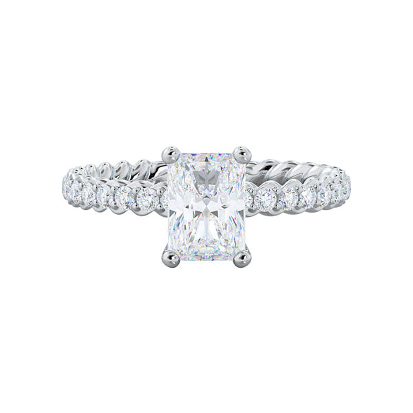 Amelia 2ct Radiant engagement ring setting