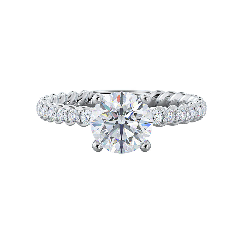 Amelia 2ct Round engagement ring setting