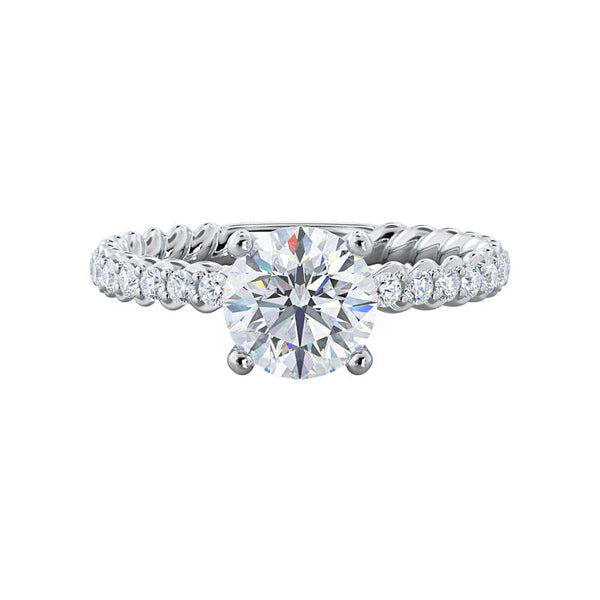 Amelia 2ct Round engagement ring setting