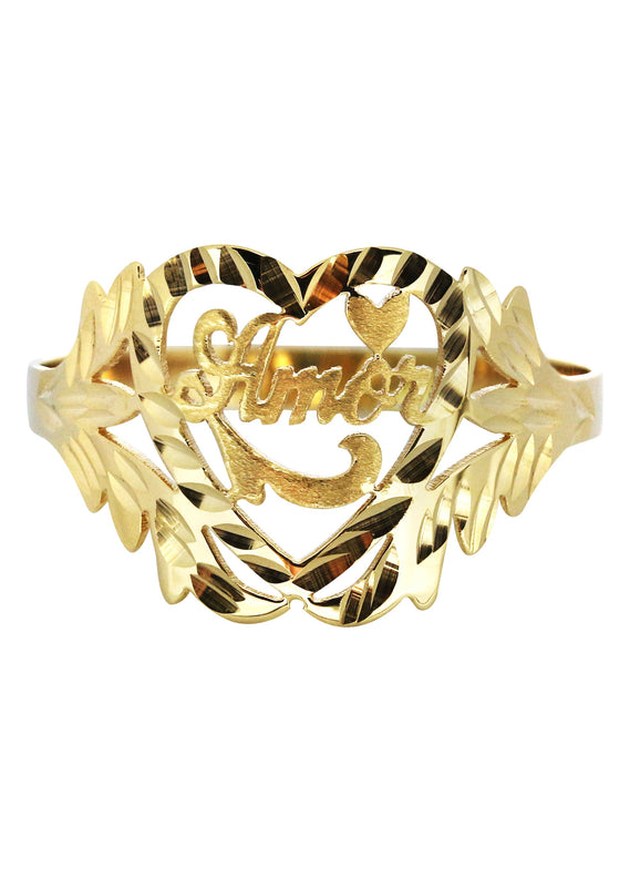 14K Gold Heart Name Ring | Appx. 1.2 Grams