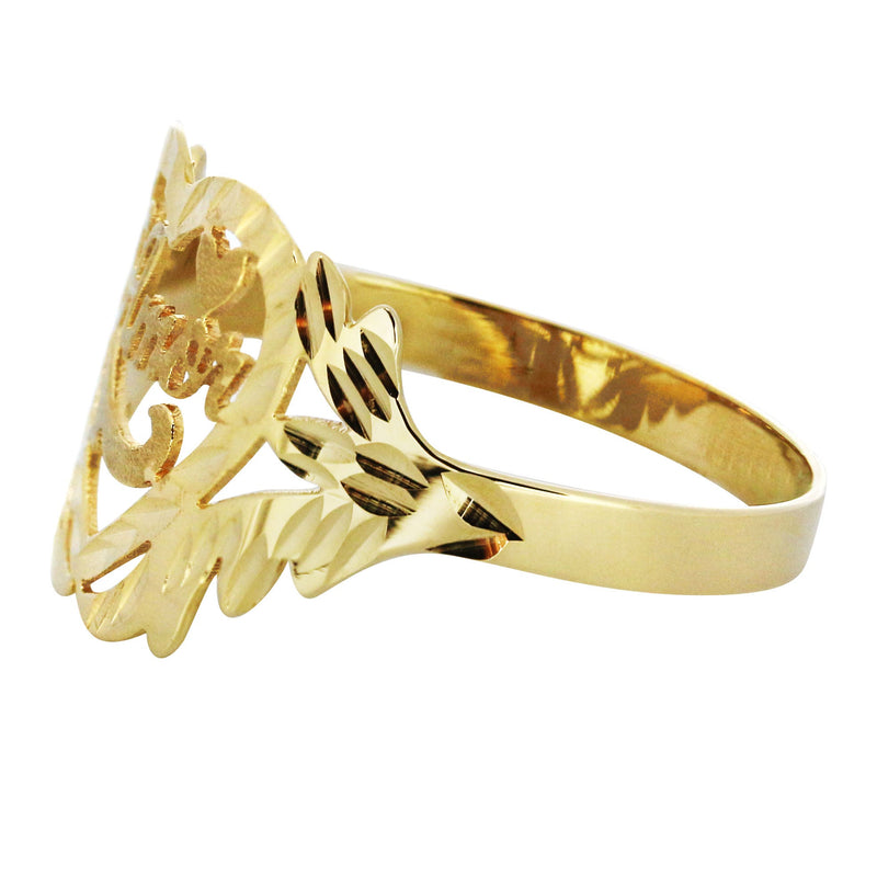 14K Gold Heart Name Ring | Appx. 1.2 Grams
