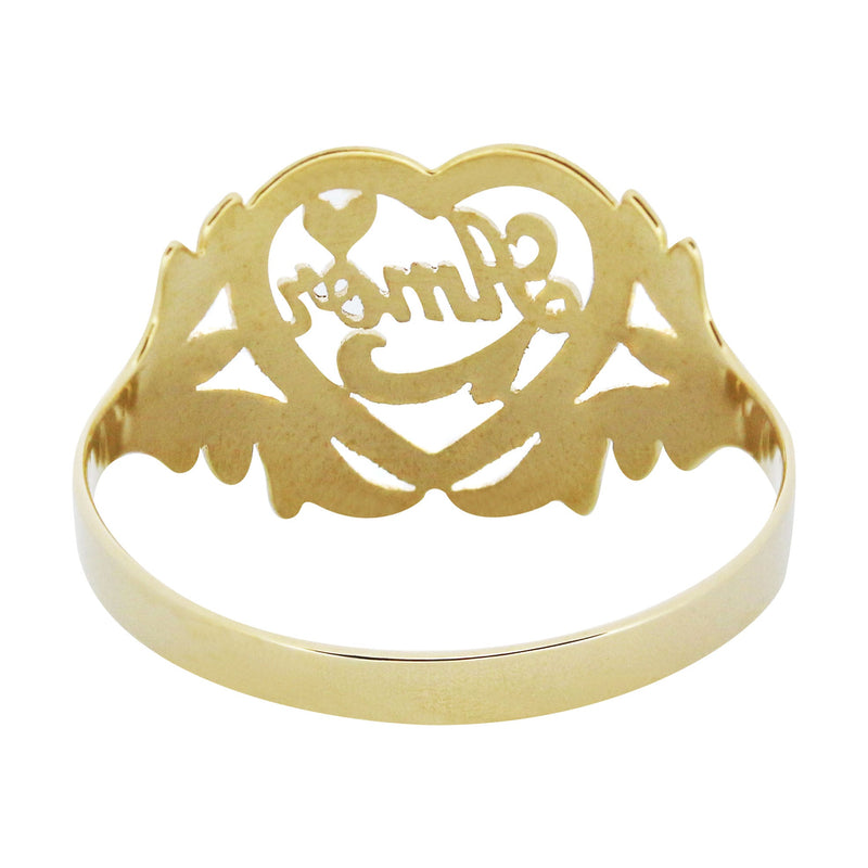 14K Gold Heart Name Ring | Appx. 1.2 Grams