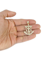 10K Yellow Gold Jesus Anchor Necklace | Appx. 12.6 Grams