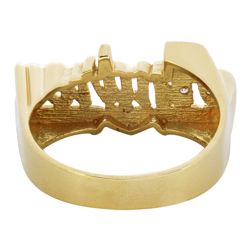 14K Diamond Two Tone Gold Name Ring | Appx. 4.4 Grams