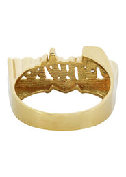 14K Diamond Two Tone Gold Name Ring | Appx. 4.4 Grams
