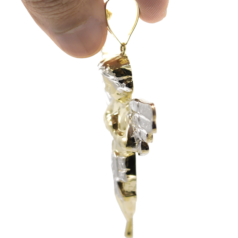 10K Gold Angel Pendant | Customizable Size