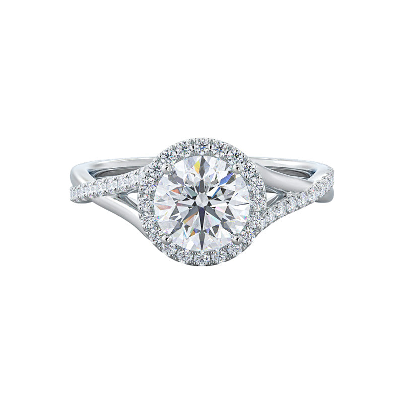 Angela 2ct Round engagement ring setting